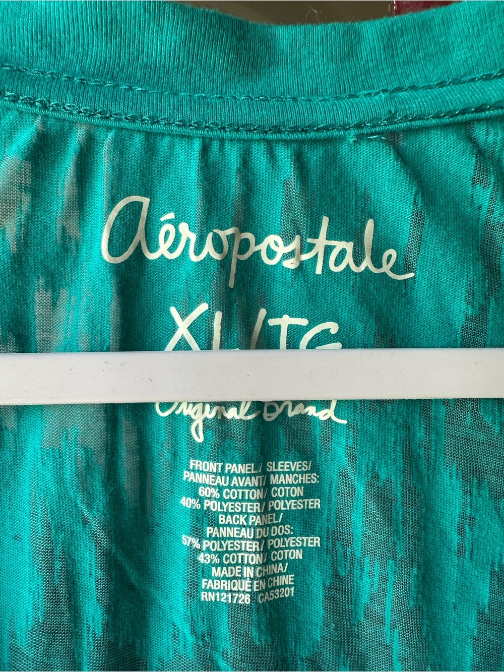 Aeropostale Teal V-Neck Logo Tee - Picture 2 of 5